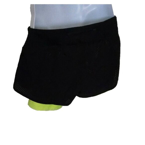 NIKE Dri-FIT 2 in 1 Running Shorts Women's Compression Liner black Yellow size M - Picture 2 of 6